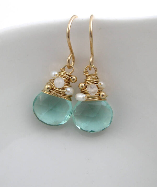 Moonstone Pearl Earrings