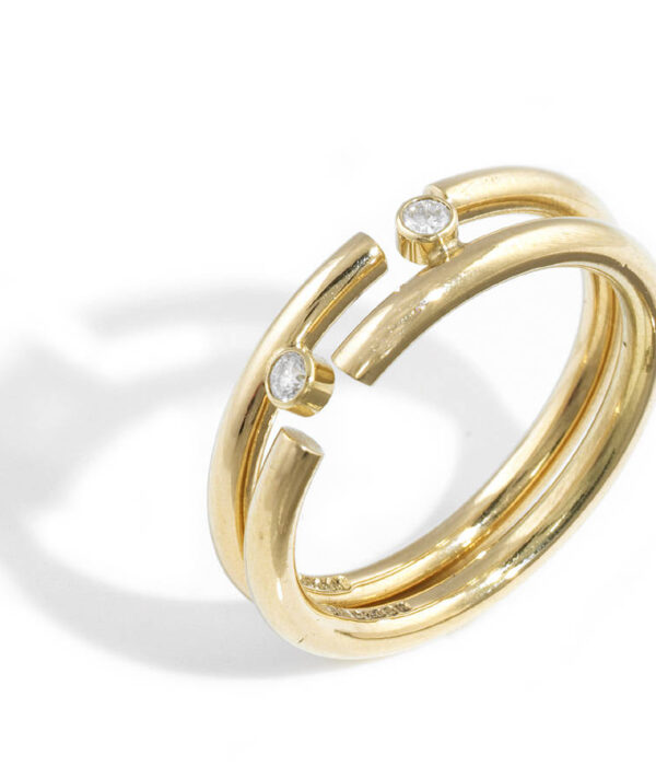 Gold Round Diamond Ring